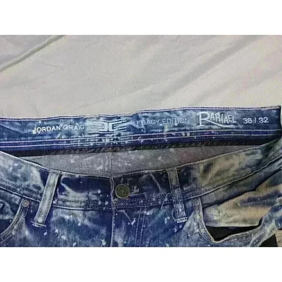 Jordan Craig Legacy Edition Distressed Jeans Men’s Sz 38x32Straight Fit - Picture 5 of 6